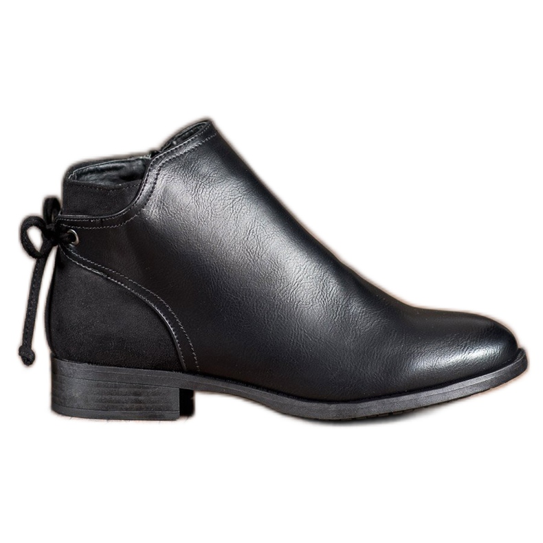 Abloom Boty s eko kůží s mašlí černá