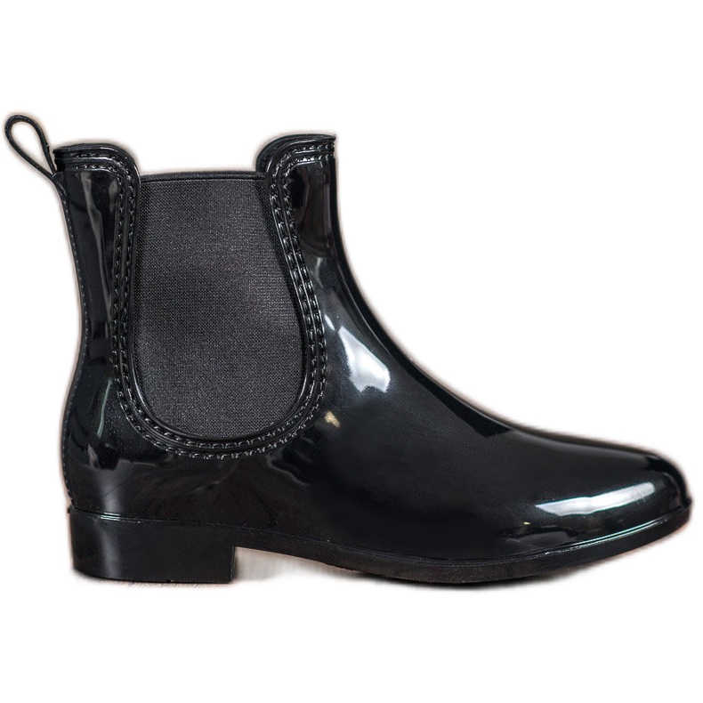 SHELOVET Lakované galoše černá