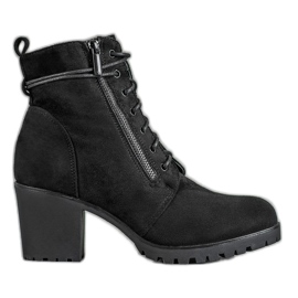 Super Me Šněrovací boty na platformě černý