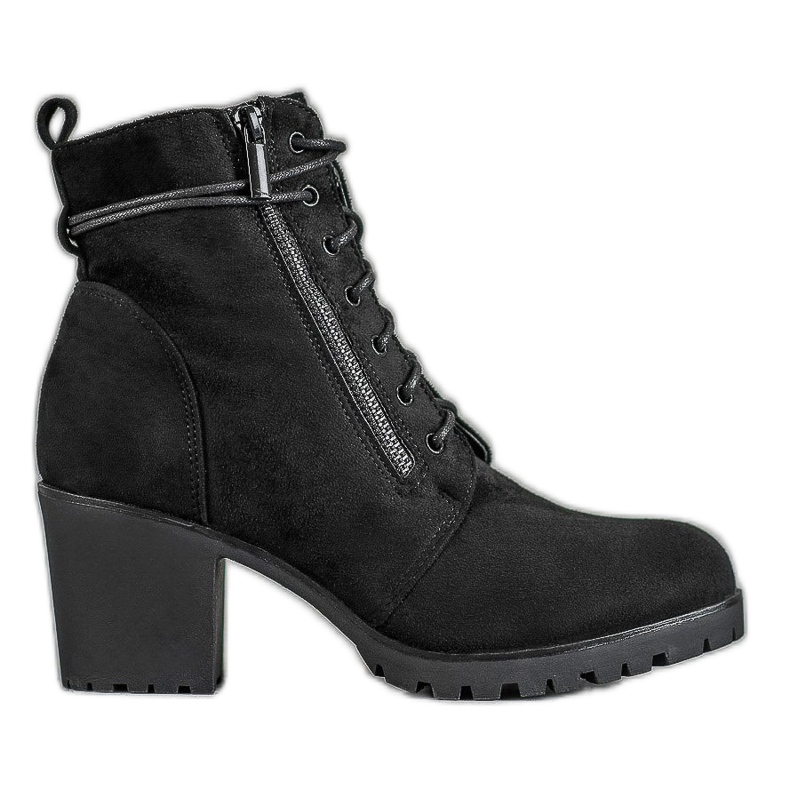 Super Me Šněrovací boty na platformě černá