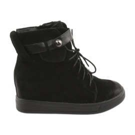 M.Daszyński Černé tenisky se zipem 143 černá