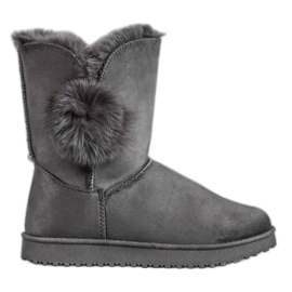 SHELOVET Mukluki s bambulí šedá