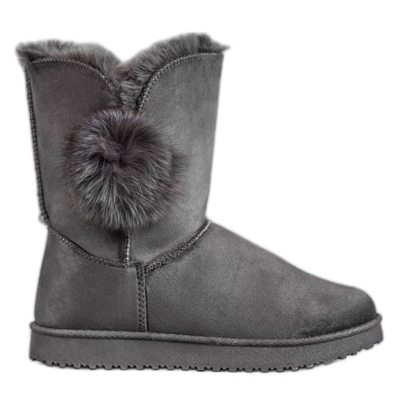 SHELOVET Mukluki s bambulí šedá