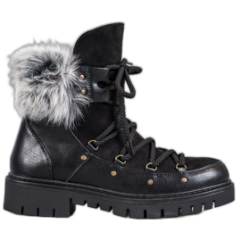 SHELOVET Dámské nazouvací boty černý