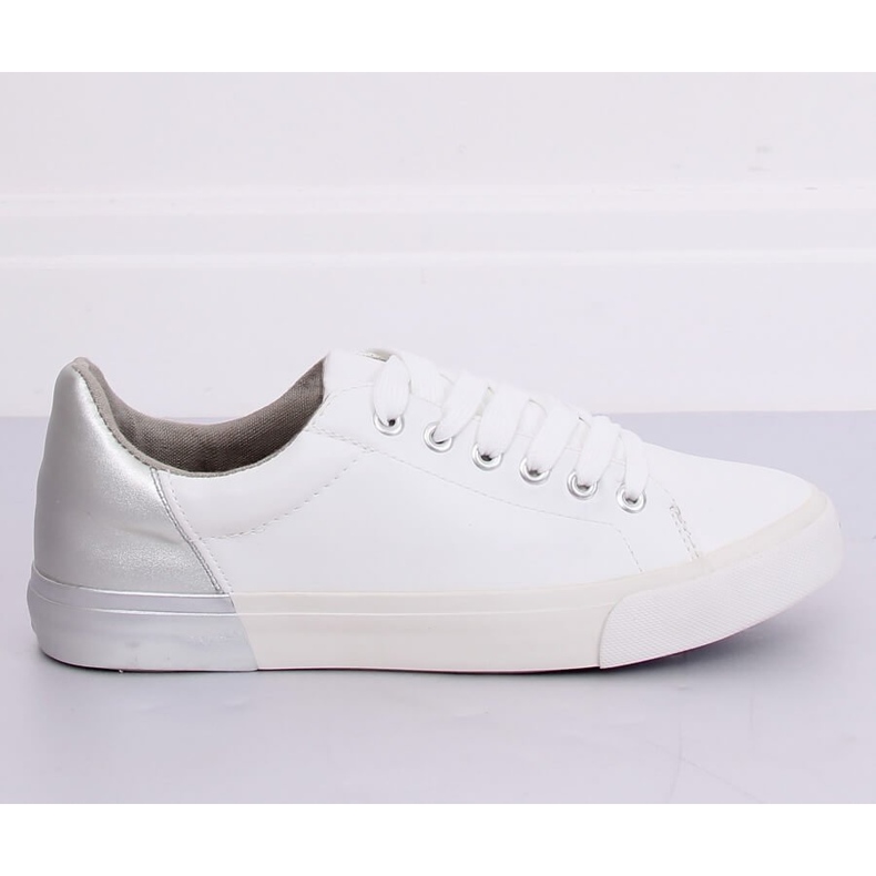 Bílé stříbrné dámské tenisky A88-29 W-SILVER II Type bílý