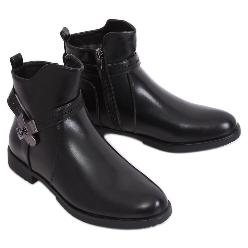 Černé dámské kozačky Jodhpur B11003 Black černá