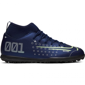 Kopačky Nike Mercurial Superfly 7 Club Mds Tf Jr BQ5416-401 námořnická modrá blues a námořnická modř