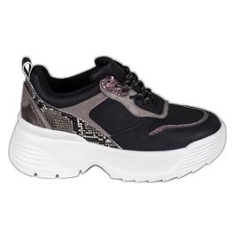 Snekaers na platformě VICES černý