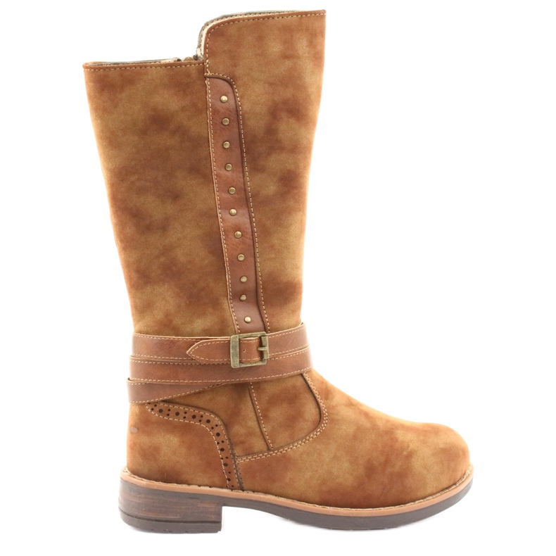 American Club GC31 dlouhé boty s kamínky hnědý