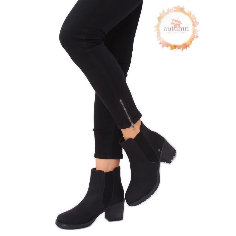 Černé boty Chelsea, černé L2065 černé černá