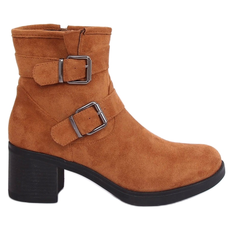 Velbloudí boty na velkém podpatku Camel TX-1815 hnědý