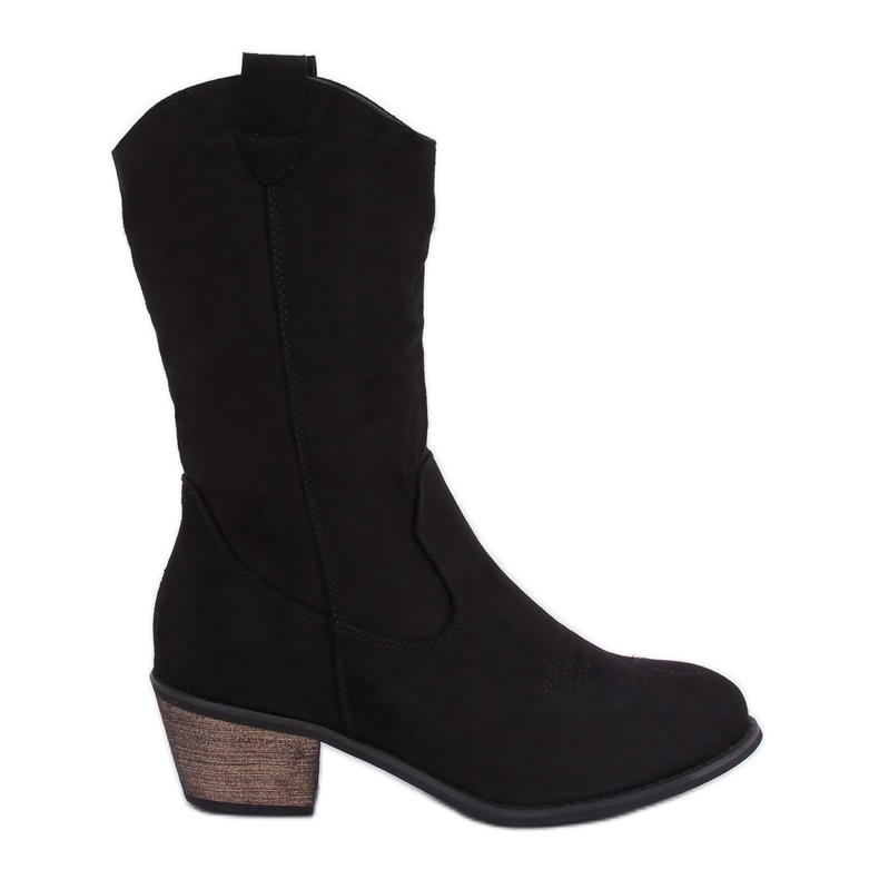 Černé kovbojské boty CM-9M1-1 černá Černé kovbojské boty CM-9M1-1 černá