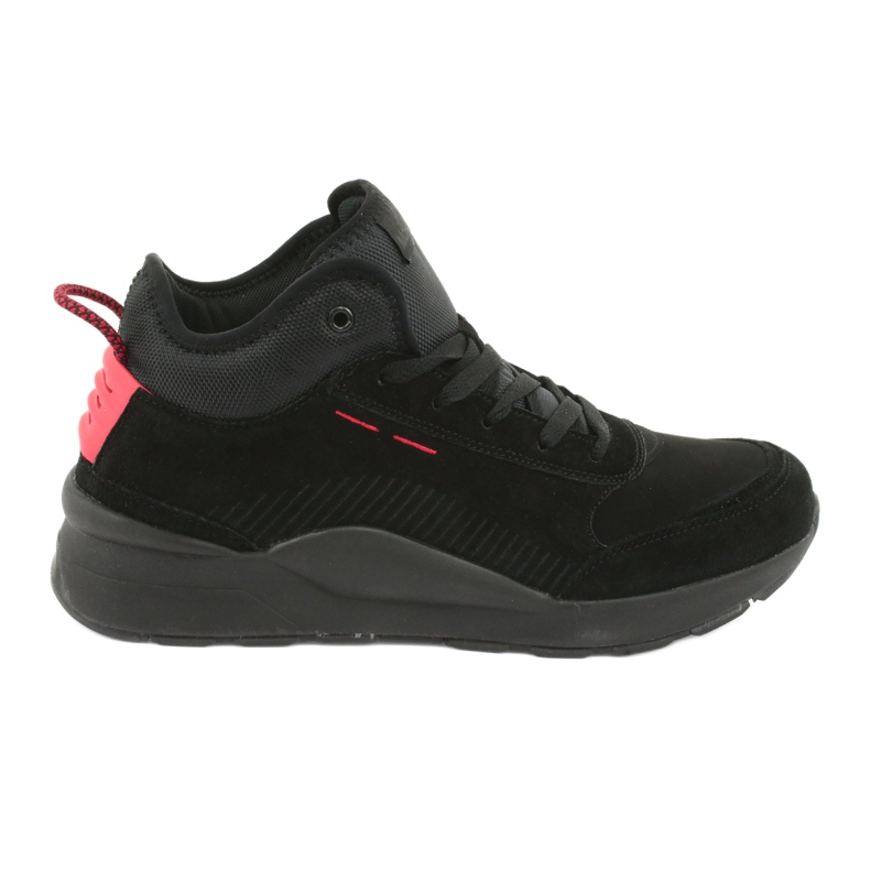 McKey High Pánské sportovní boty Black Suede 1068 černá