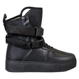 Diamantique Vysoké boty se sponami černý