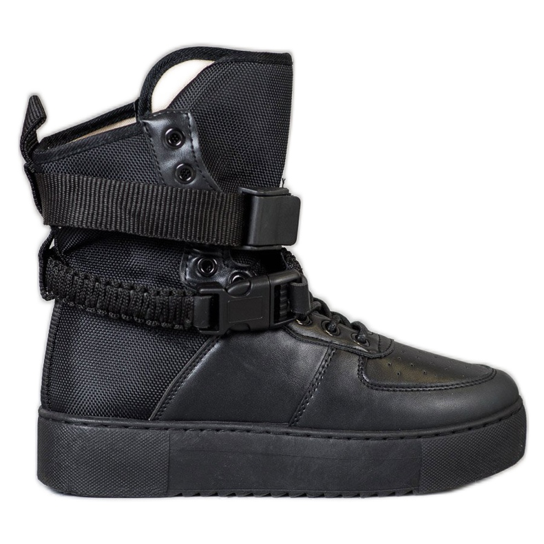 Diamantique Vysoké boty se sponami černá