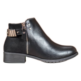 Queen Vivi Stylové dámské kozačky černá Queen Vivi Stylové dámské kozačky černá