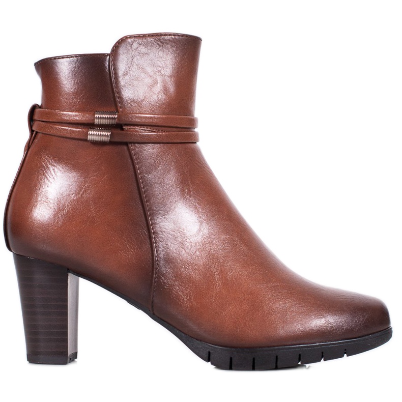 Klasické kozačky na sloupek hnědý