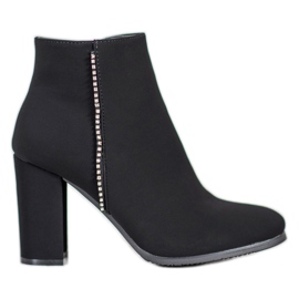 Seastar Matné boty s kubickým zirkonem černý