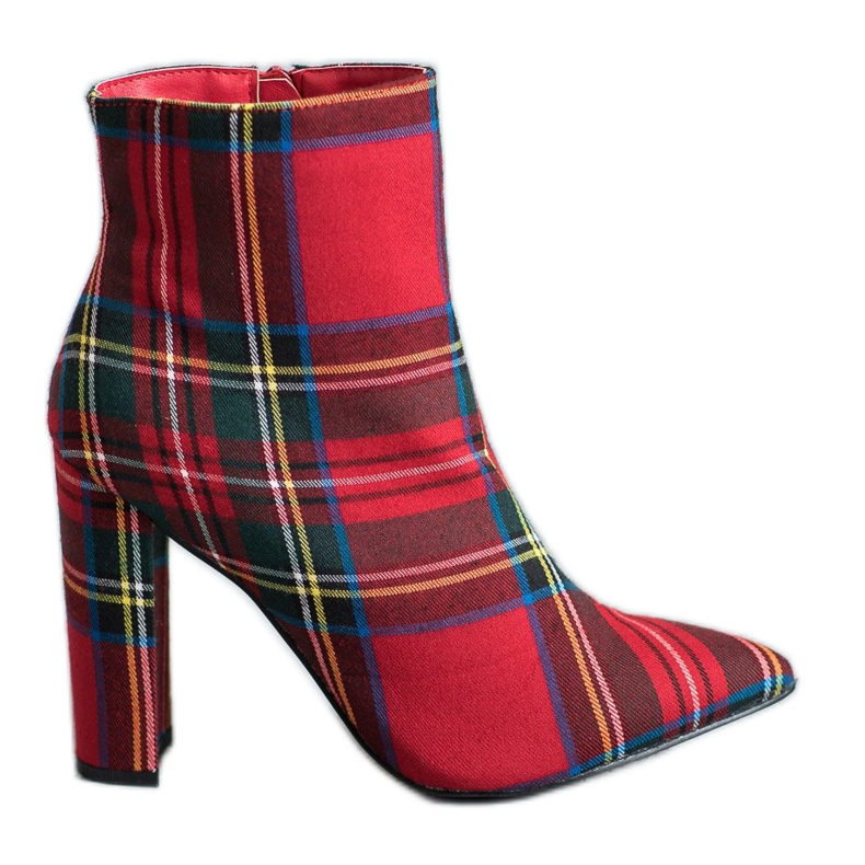 Seastar Stylové kozačky na sloupek červené vícebarevný