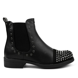 Černé zateplené boty s elastickým DQH0090 černá