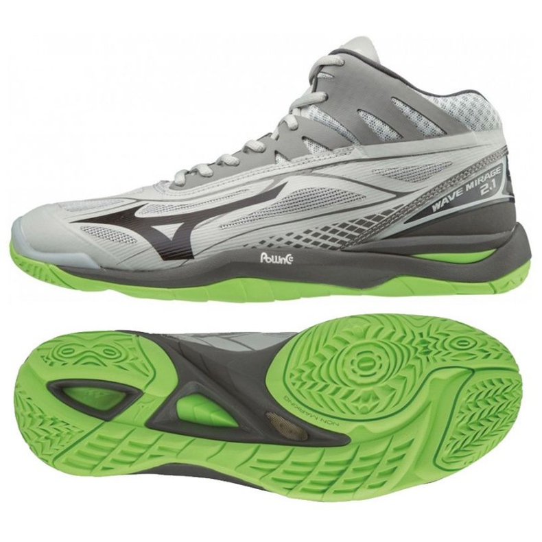 Boty Mizuno Wave Mirage 2.1 Mid M X1GA187037 šedá odstíny šedi