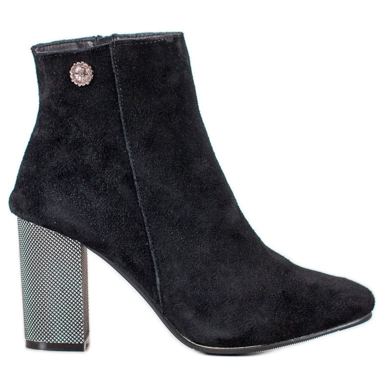 Goodin Kožené Boty Na Sloupu černá