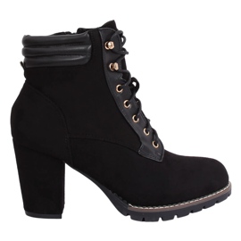 Černé vysoké podpatky 995-37 černé černý