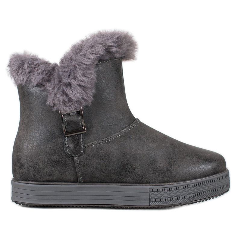 SHELOVET Boty se zipem šedá