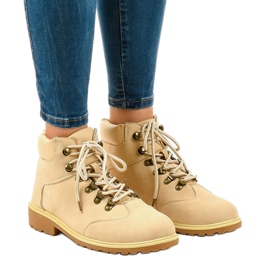 Béžové turistické boty bez izolace XDS1702 béžový