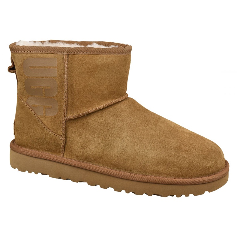 Boty Ugg Classic Mini Ugg Rubber Logo W 1108231-CHE hnědý