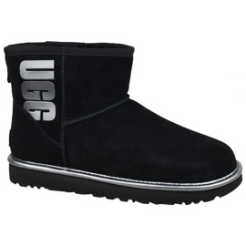 Ugg Classic Mini Ugg Rubber Logo W 1110087-BMT Boty černá Ugg Classic Mini Ugg Rubber Logo W 1110087-BMT Boty černá