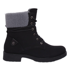 Černé šněrovací boty K-9926 Black černý