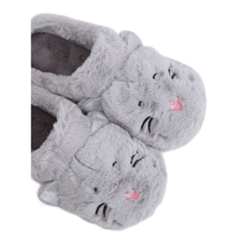 Šedé dámské šedé pantofle MA16 Grey šedá Šedé dámské šedé pantofle MA16 Grey šedá