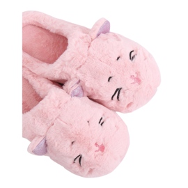 Růžové dámské pantofle MA16 růžový