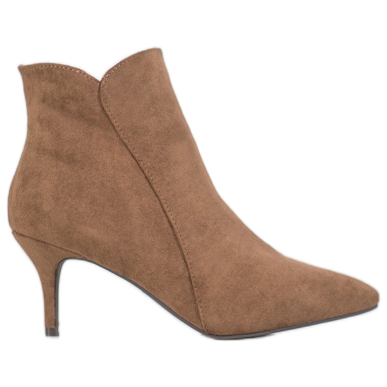 Kylie Semišové kozačky na vysokém podpatku hnědý