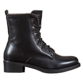 Janessa Klasické šněrovací boty černý