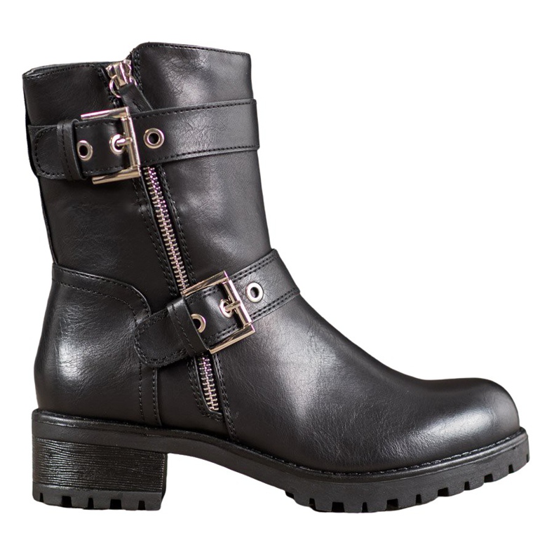 SHELOVET Pracovníci s ozdobným zipem černá