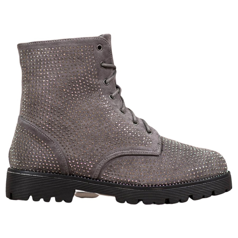 Sweet Shoes Šedé semišové boty šedá