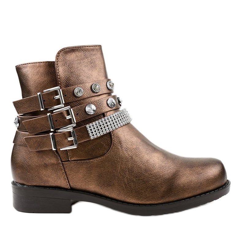 Hnědé kozačky, bohatě zdobené LL179 hnědý Hnědé kozačky, bohatě zdobené LL179 hnědý