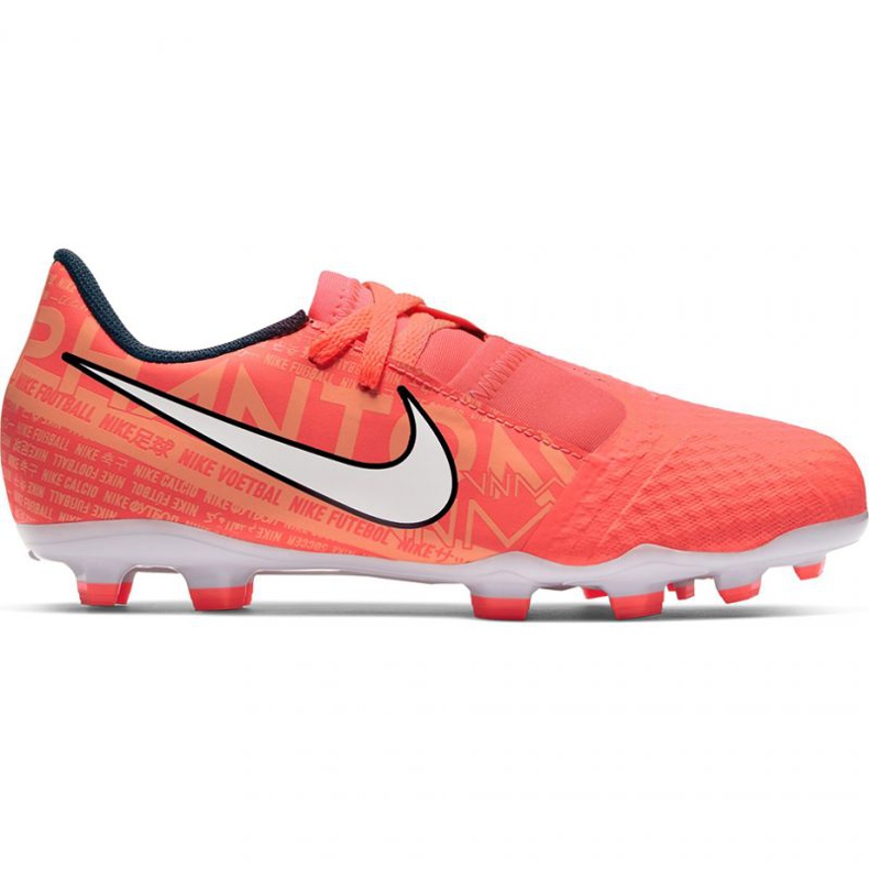 Kopačky Nike Phantom Venom Academy Fg Jr AO0362 810 oranžový pomeranče a červené