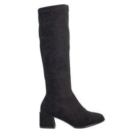 Filippo Semišové Boty Na Sloupu černý