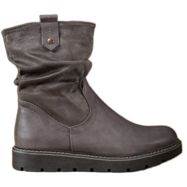 Ideal Shoes Pracovníci na platformě šedá