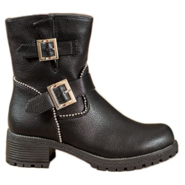 Lucky Shoes Dělníci se sponami černá Lucky Shoes Dělníci se sponami černá