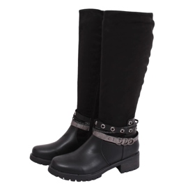 Jezdecké boty na chrániči černé Z188 Black černý