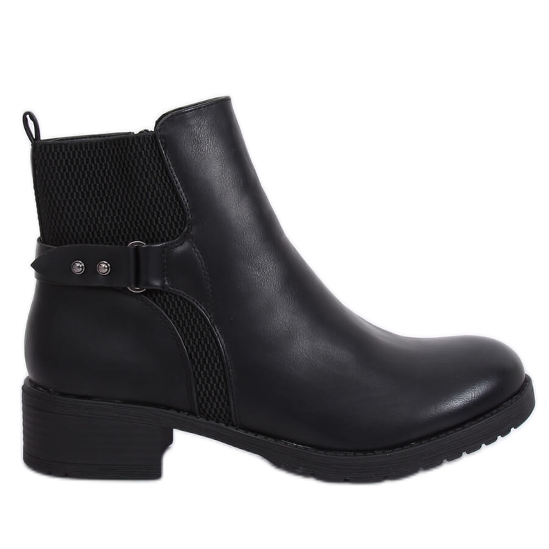 Černé boty Jodhpur 1089 Black černá