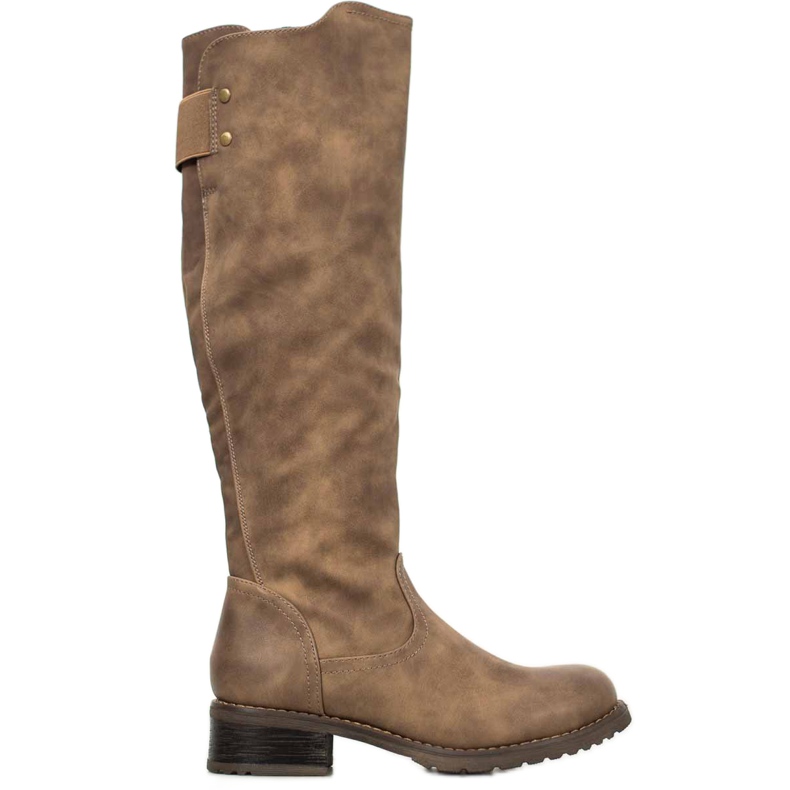 Super Me Ekologické kožené boty hnědý