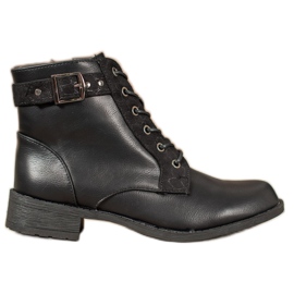 Small Swan Klasické šněrovací boty černý