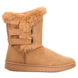 SHELOVET Teplé sněhové boty hnědý