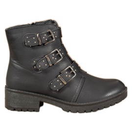 J. Star Černí dělníci se sponami černý