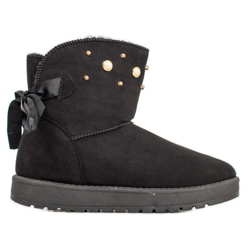 SHELOVET Mukluki s korálky černá